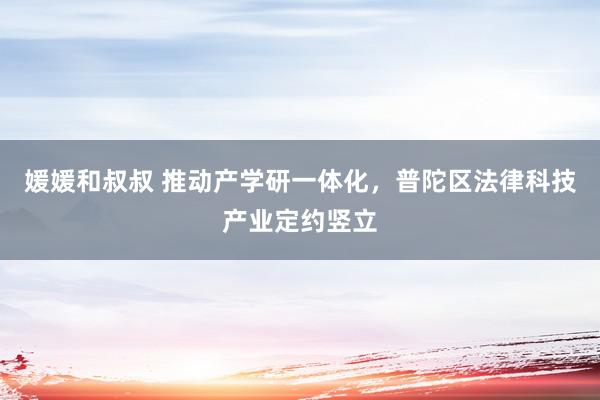 媛媛和叔叔 推动产学研一体化，普陀区法律科技产业定约竖立