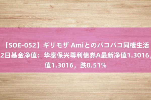 【SOE-052】ギリモザ Amiとのパコパコ同棲生活 Ami 7月22日基金净值：华泰保兴尊利债券A最新净值1.3016，跌0.51%