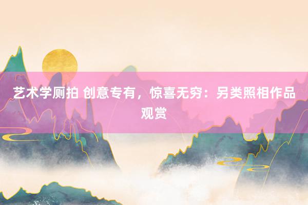 艺术学厕拍 创意专有，惊喜无穷：另类照相作品观赏