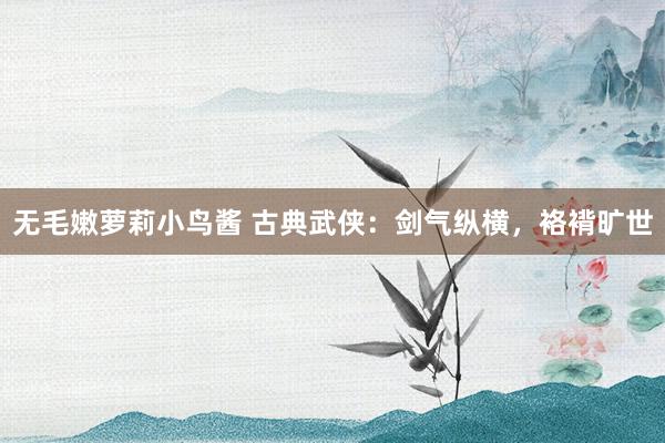 无毛嫩萝莉小鸟酱 古典武侠：剑气纵横，袼褙旷世